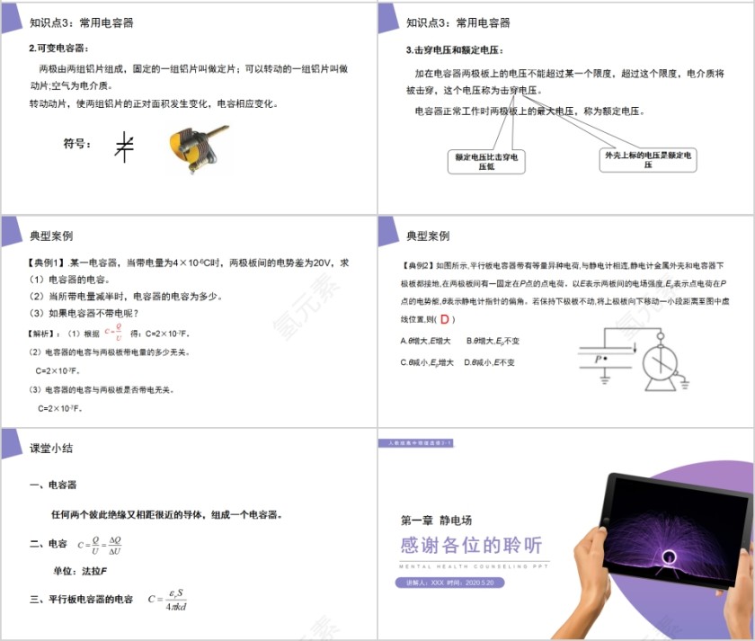 《电容器的电容》人教版高中物理选修3-1PPT课件第4张