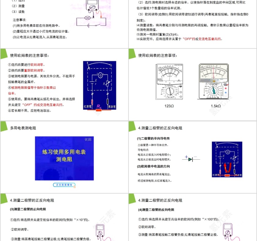 《实验：练习使用多用电表》人教版高中物理选修3-1PPT课件第2张
