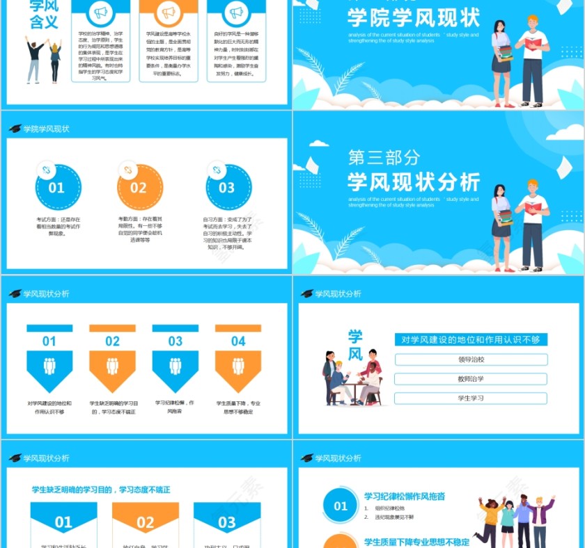 加强学风建设学生学风现状分析及加强学风建设PPT模板第2张