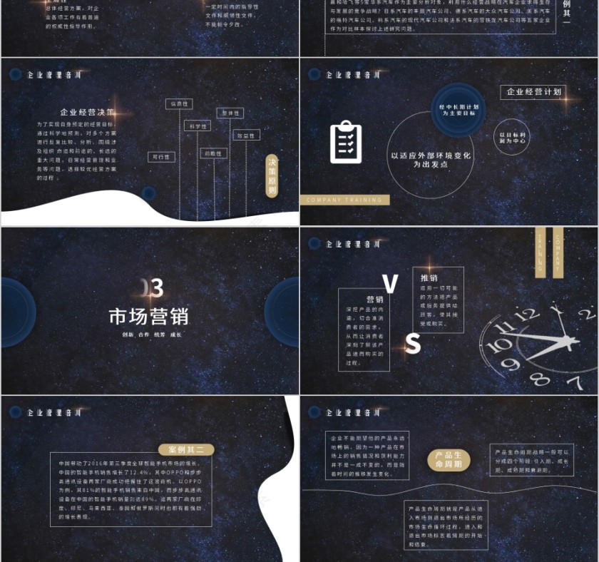 黑色商务企业管理基础知识PPT模板第3张