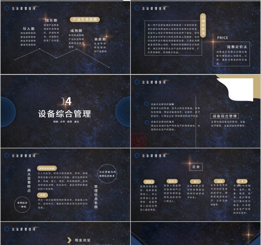 黑色商务企业管理基础知识PPT模板第4张