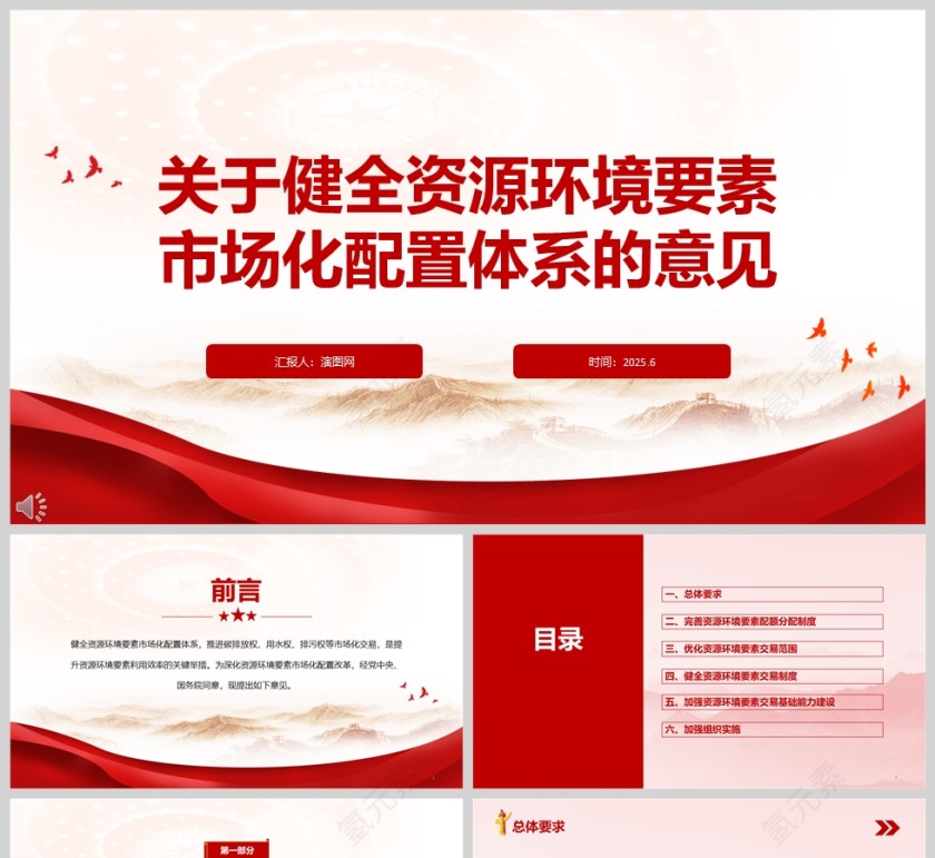 2025《关于健全资源环境要素市场化配置体系的意见》课件ppt第1张