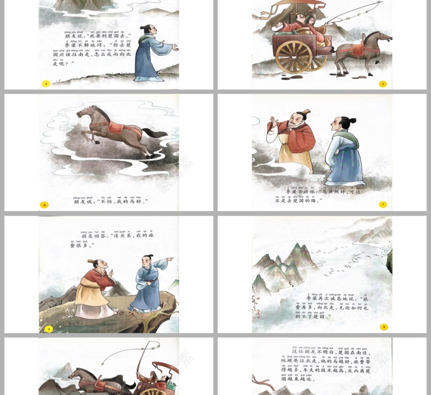 南辕北辙成语故事PPT课件模板第2张