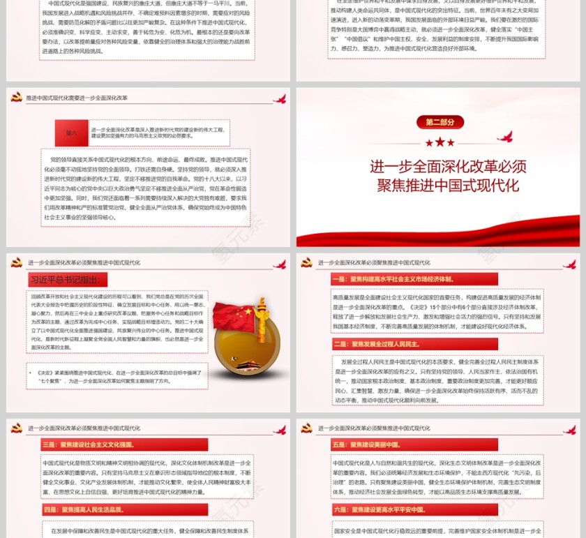 党政风紧紧围绕推进中国式现代化进一步全面深化改革党课PPT第3张
