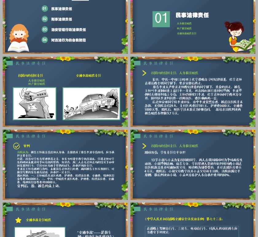 中小学生学法制教育知识讲解PPT课件模板——氢元素第2张