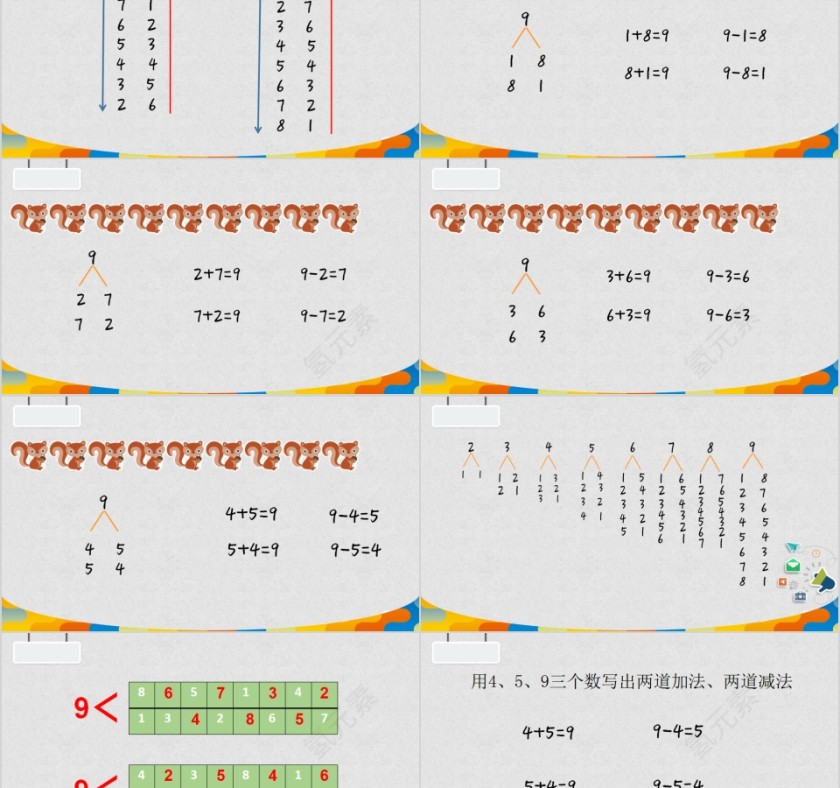 顶点数学9的分解和组成PPT模板第2张