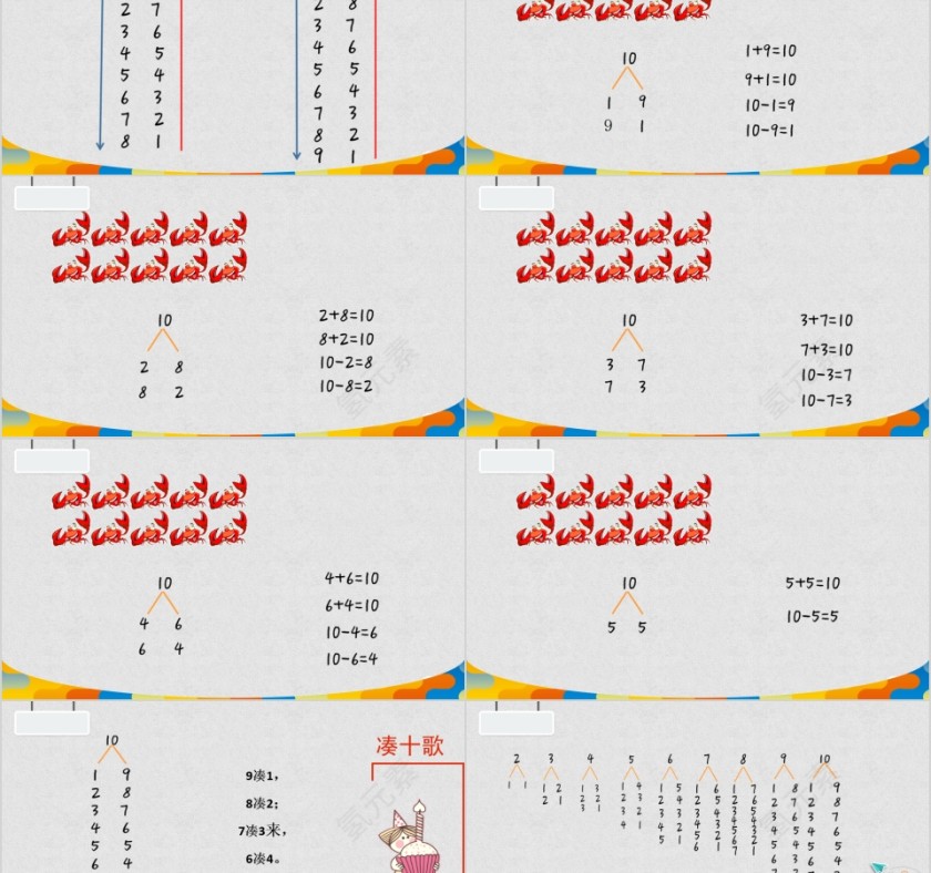 顶点数学10的分解和组成PPT模板第2张