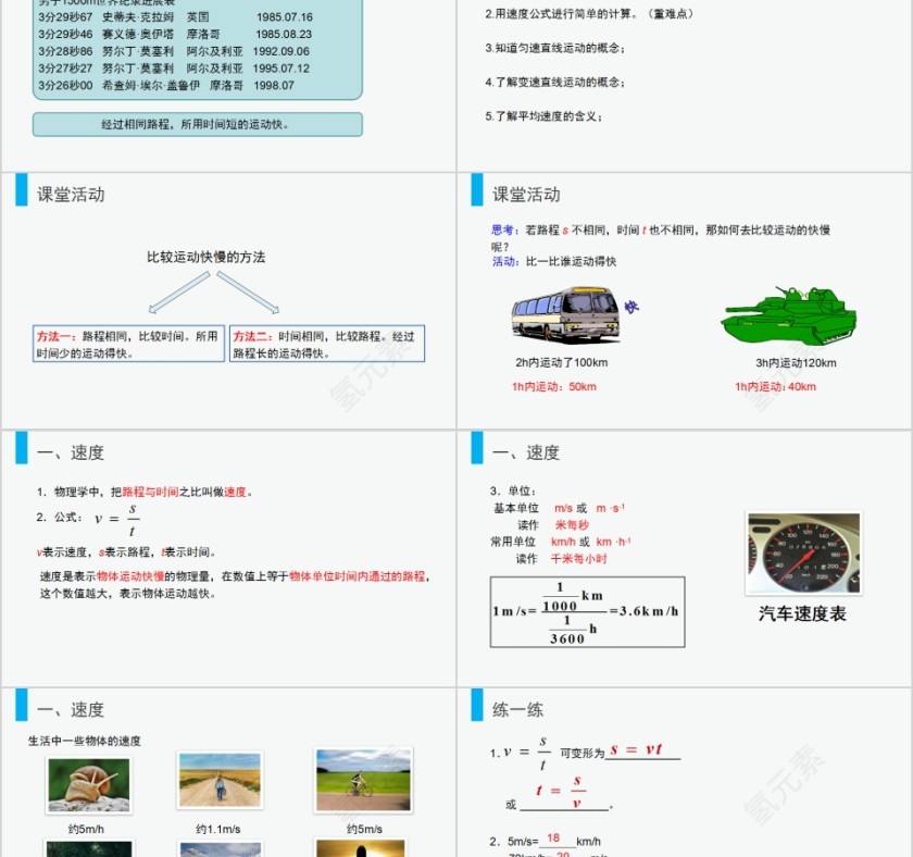 《运动的快慢》人教版八年级物理PPT课件第2张