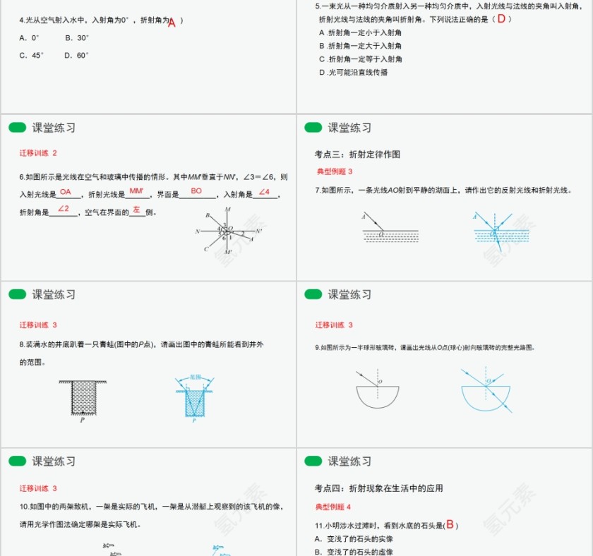 《光的折射》人教版八年级物理PPT课件第5张