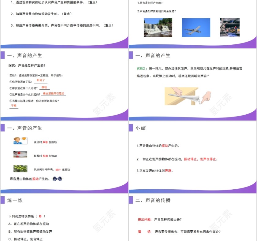 《声音的产生和传播》人教版八年级物理PPT课件第2张