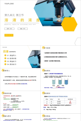 《溶液的浓度》人教版九年级化学PPT课件