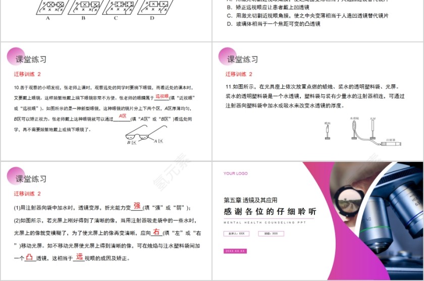 《眼睛和眼镜》人教版八年级物理PPT课件第6张