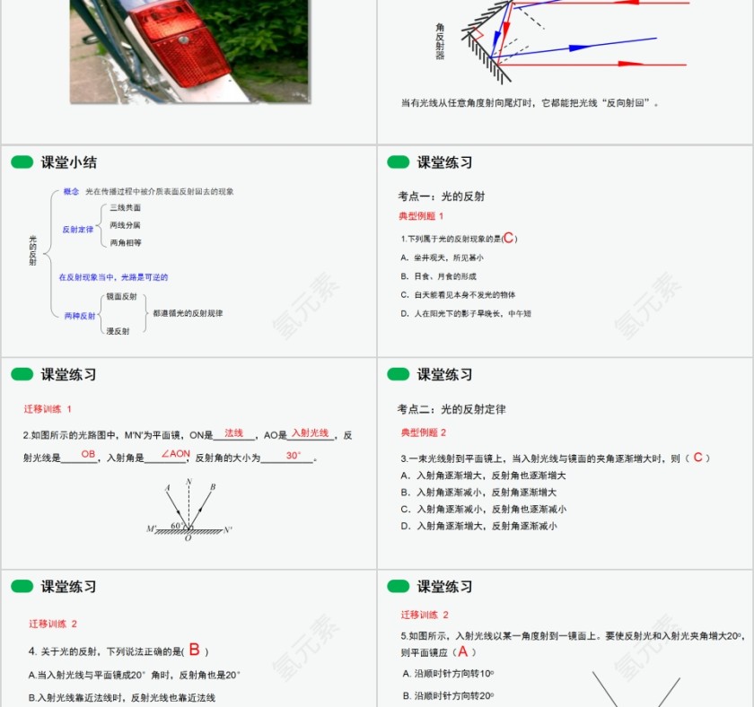 《光的反射》人教版八年级物理PPT课件第5张