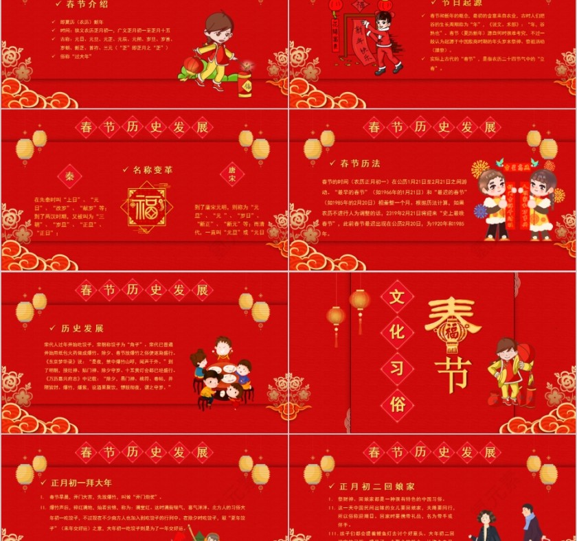春节习俗春节传统文化PPT模板第2张