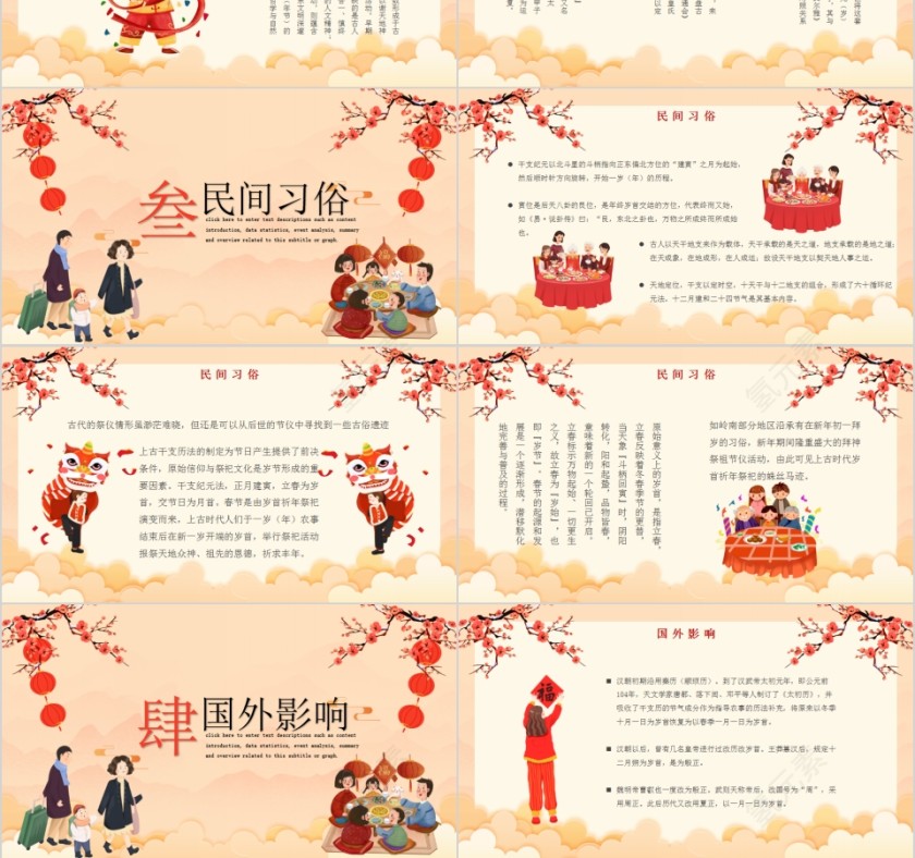 春节年俗中国传统节日介绍PPT模板第3张