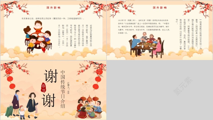 春节年俗中国传统节日介绍PPT模板第4张