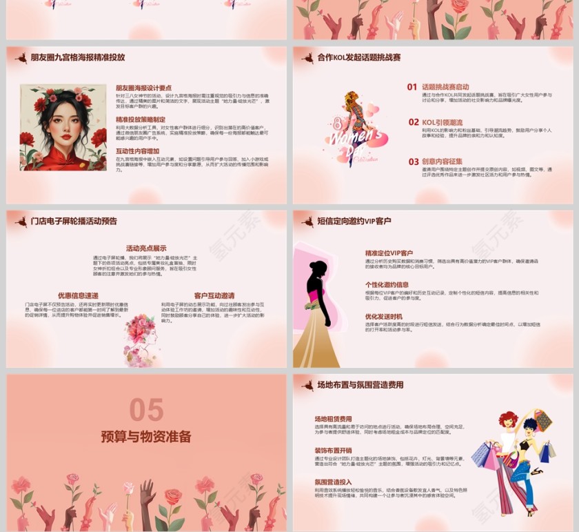 简约风三八女神节活动策划方案PPT模板第4张