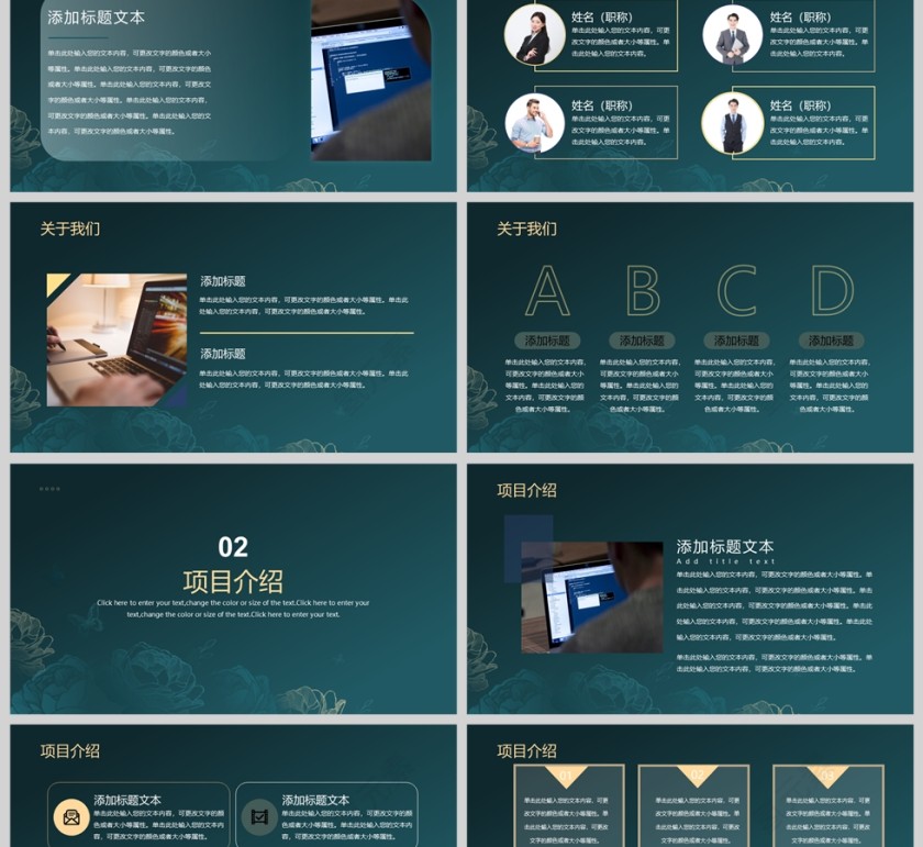 大气项目融资计划书PPT模版第2张