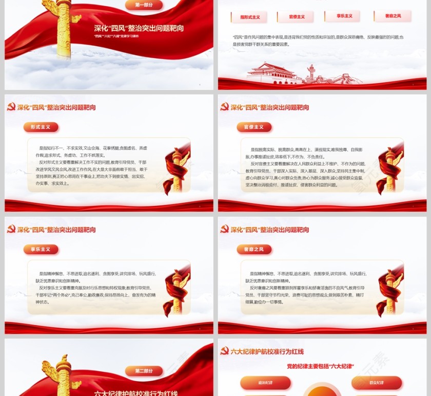 2025《“四风”“六纪”“八规”》党的作风建设党课课件学习ppt第2张