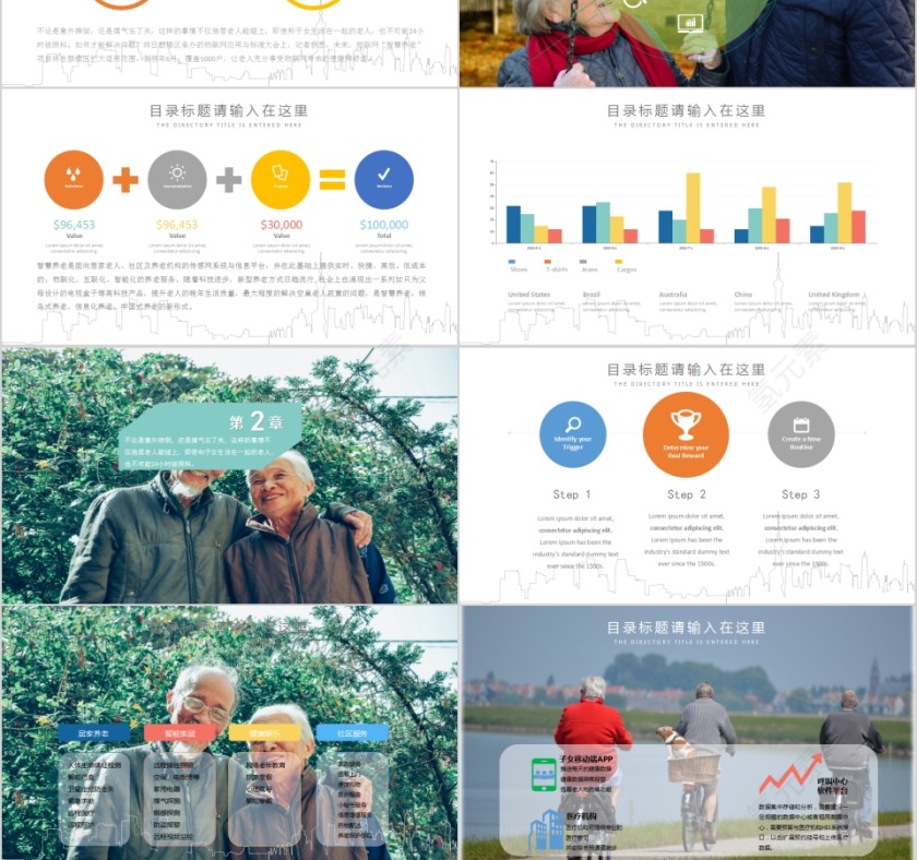 智慧养老互联网服务平台开发智慧养老解决方案PPT模板第3张