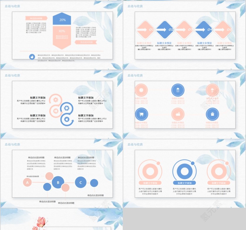 文艺小清新实习汇报模板第4张