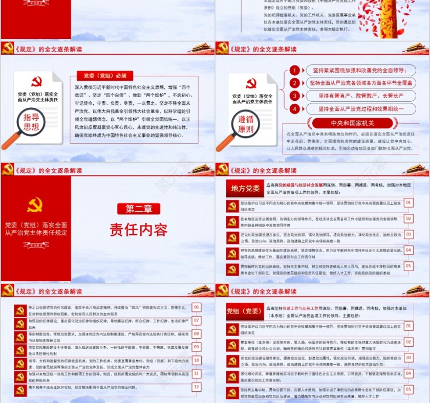 党委党组落实全面从严治党主体责任规定PPT第3张