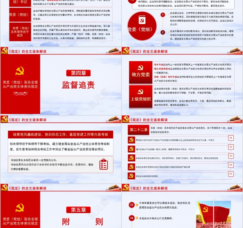 党委党组落实全面从严治党主体责任规定PPT第5张