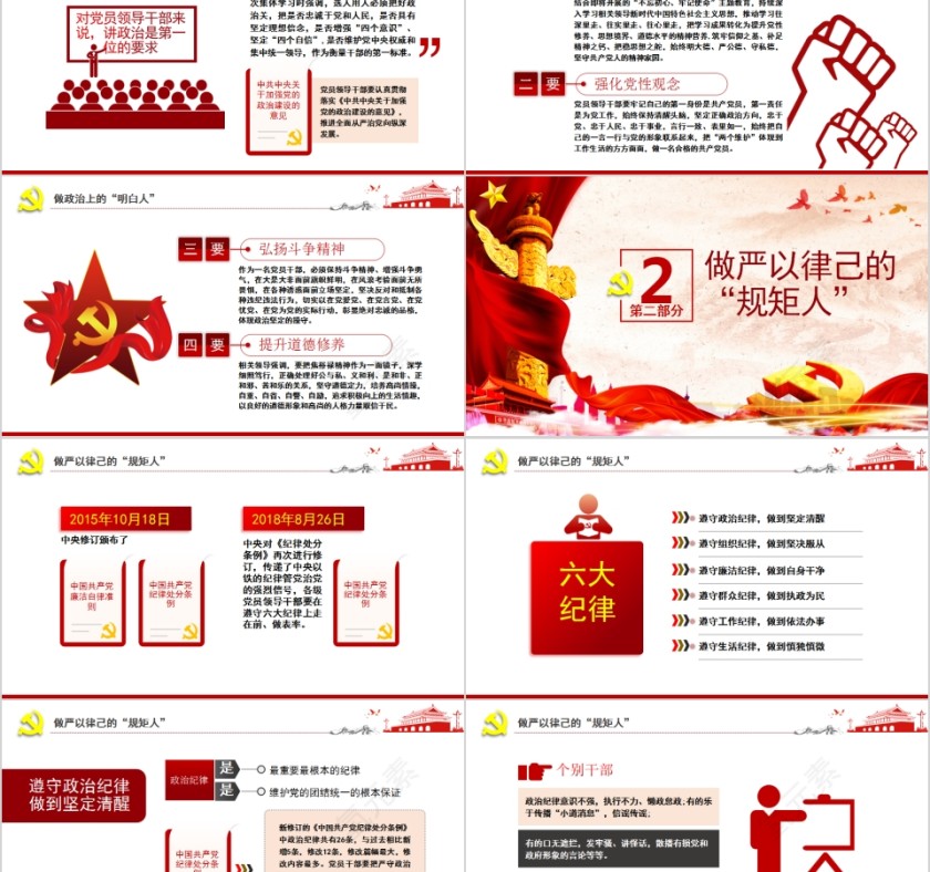 党员领导干部要争做四种人全面从严治党廉政谈话会PPT第2张