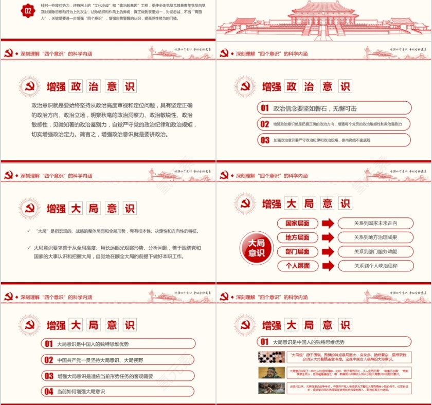 增强四个意识争做合格党员PPT第3张