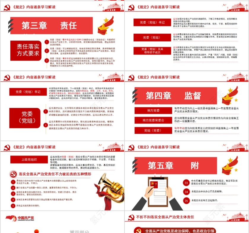 党委落实全面从严治党主体责任规定PPT第4张