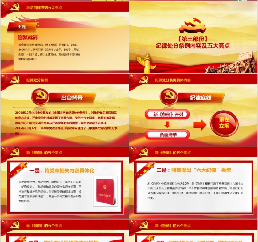 全面推进从严治党专题党课党员教育学习PPT模板第4张