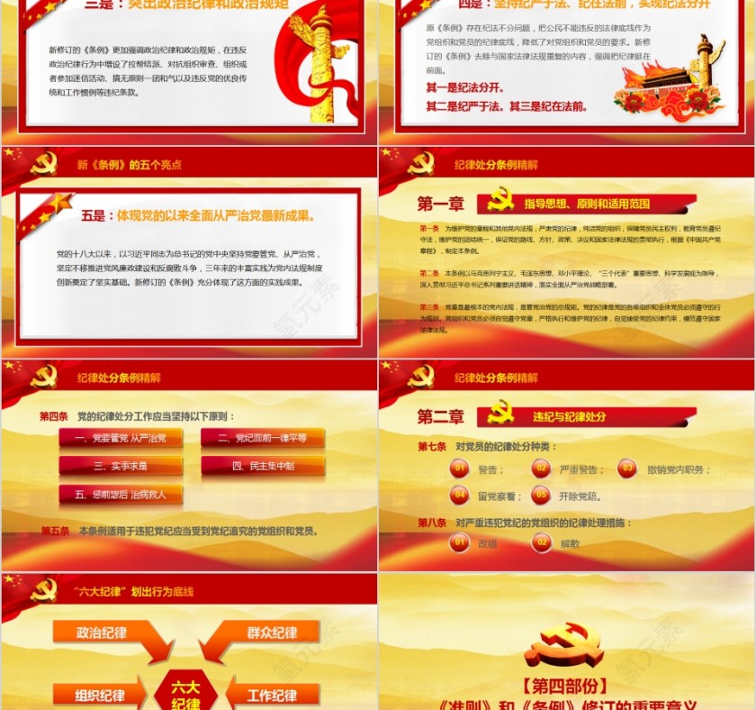 全面推进从严治党专题党课党员教育学习PPT模板第5张