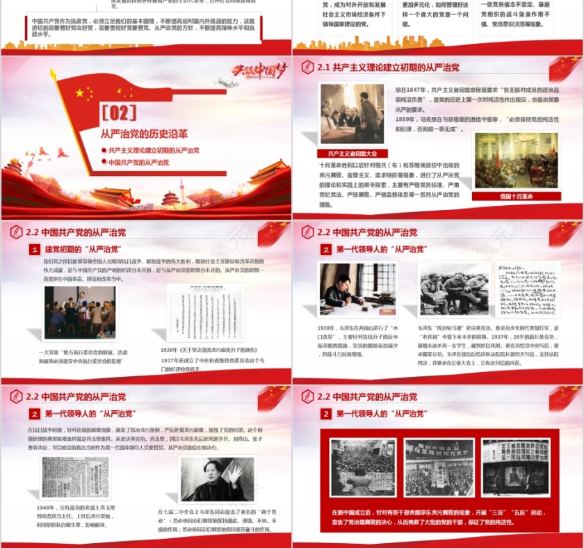 全面从严治党永远在路上共筑中国梦PPT第3张