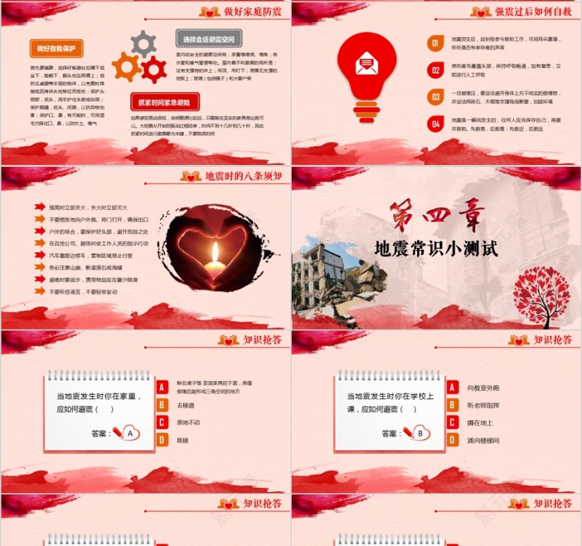 强化安全意识学会避险自救防灾减灾日宣传培训PPT第4张