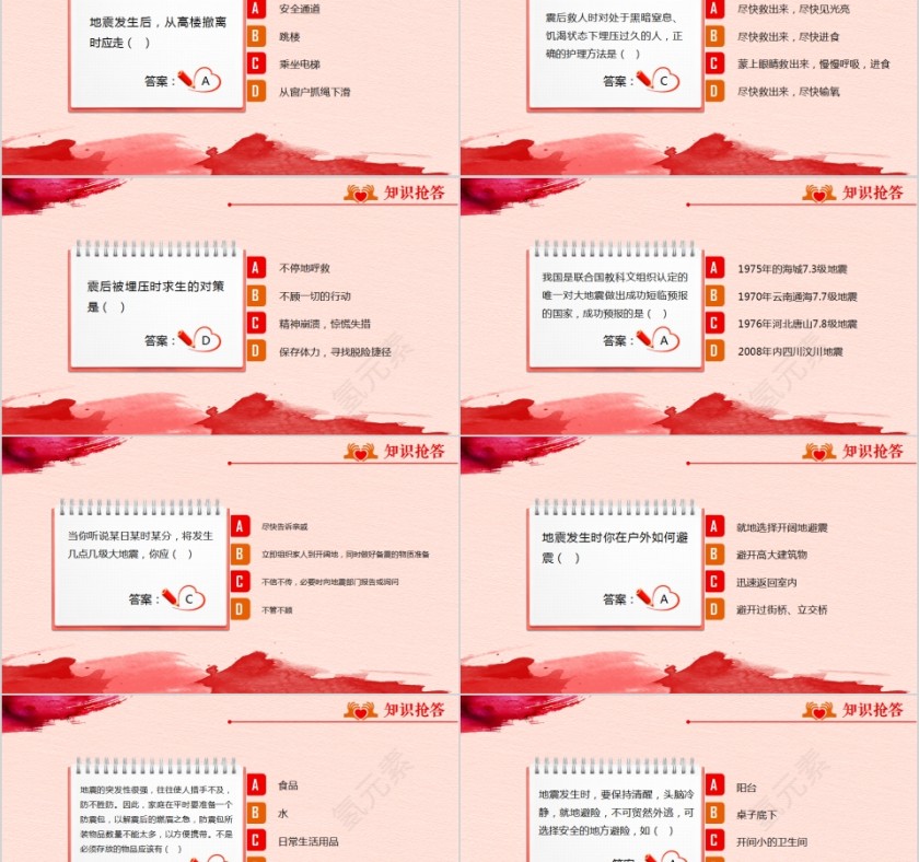 强化安全意识学会避险自救防灾减灾日宣传培训PPT第5张