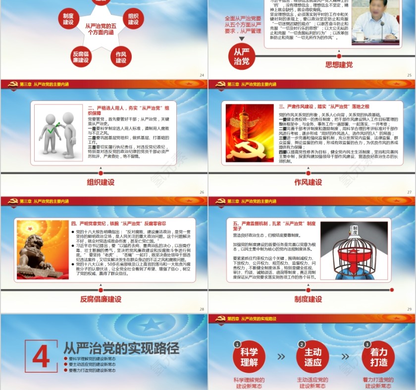 全面加强党的建设构建从严治党新常态PPT第5张