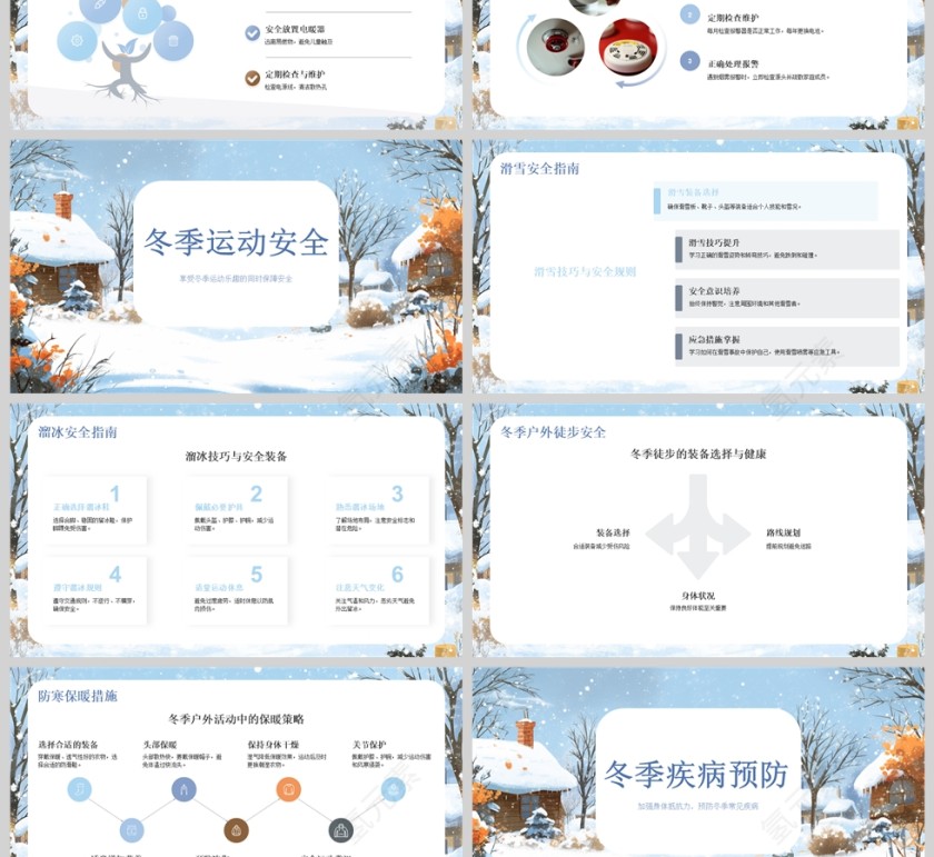 2025冬季安全教育安全防护PPT模版第3张
