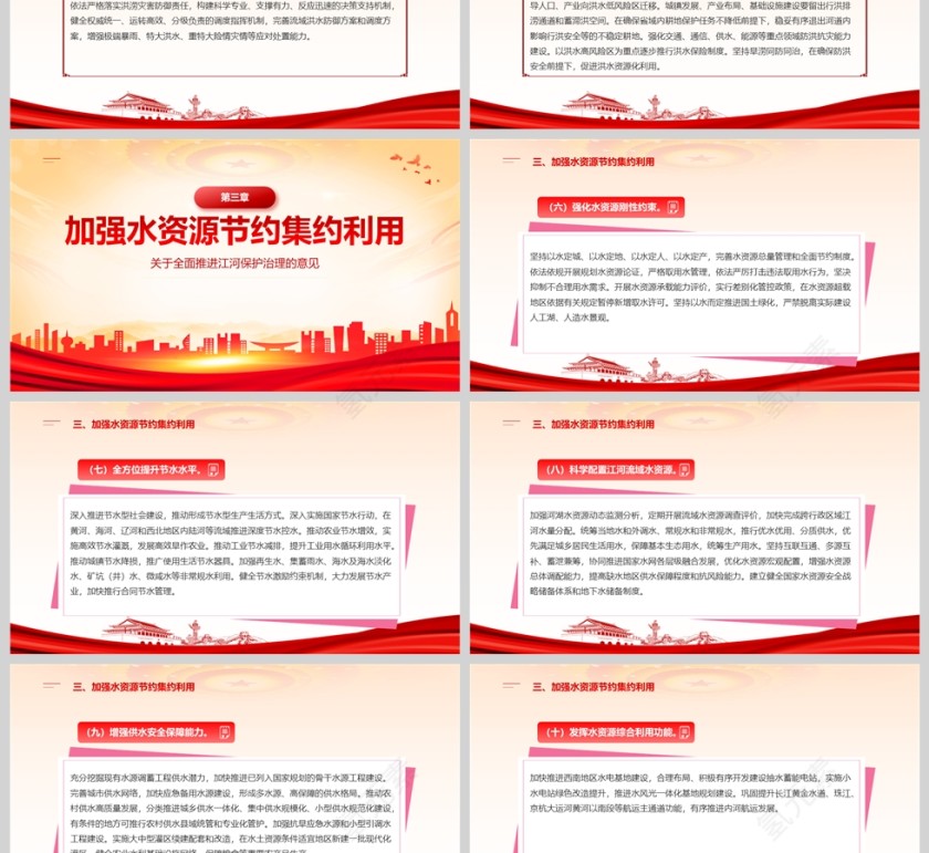 2025《关于全面推进江河保护治理的意见》ppt模板第3张