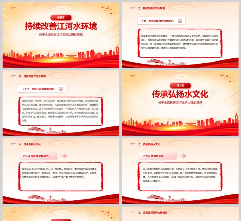 2025《关于全面推进江河保护治理的意见》ppt模板第5张