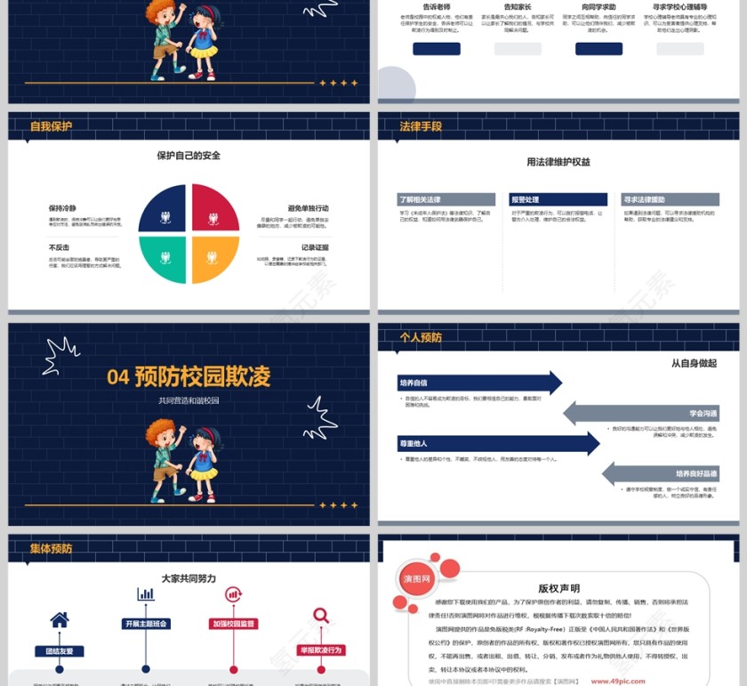小学生校园防欺凌教育主题班会课件PPT第3张