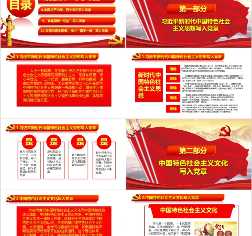 学习十九大对党章的十项重要修改PPT第2张