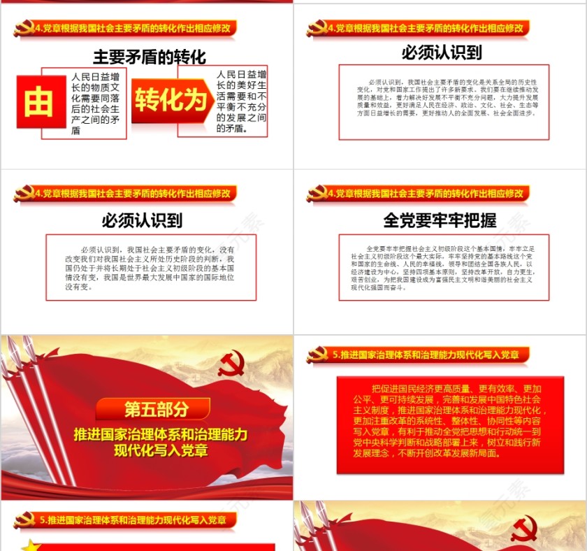 学习十九大对党章的十项重要修改PPT第4张