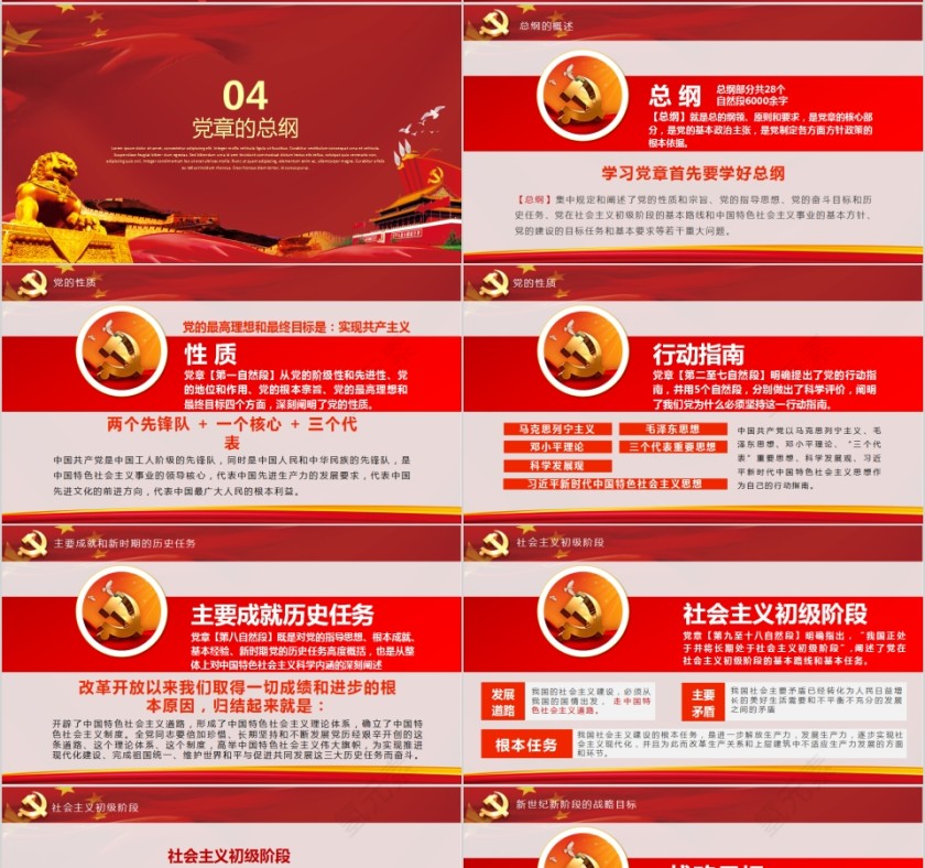 中国共产党章程全方位解读PPT第4张
