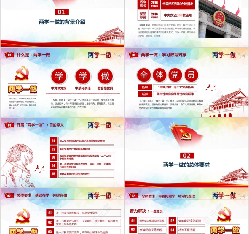 全体党员开展“两学一做”学习教育PPT第2张