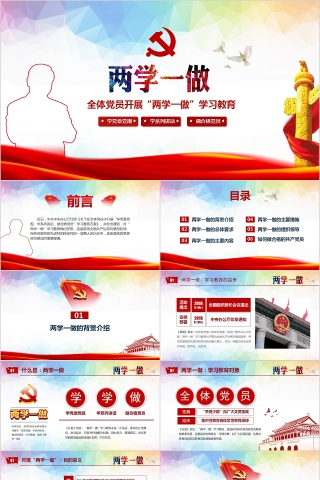 全体党员开展“两学一做”学习教育PPT