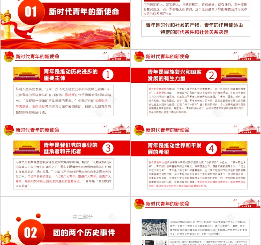 弘扬五四精神纪念“五四运动”101周年PPT第2张