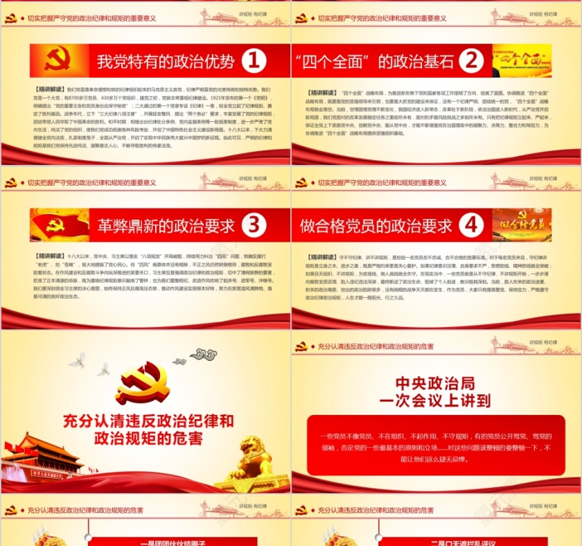 讲规矩有纪律两学一做学习教育专题党课PPT第4张