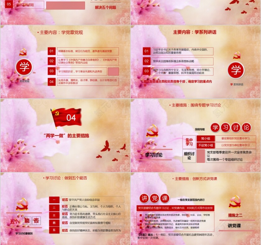 中国共产党两学一做学党章党规做合格党员PPT第3张