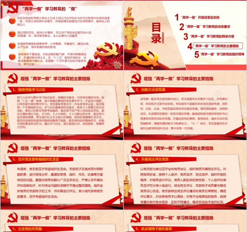 深入开展学习两学一做推进全面从严治党PPT第4张