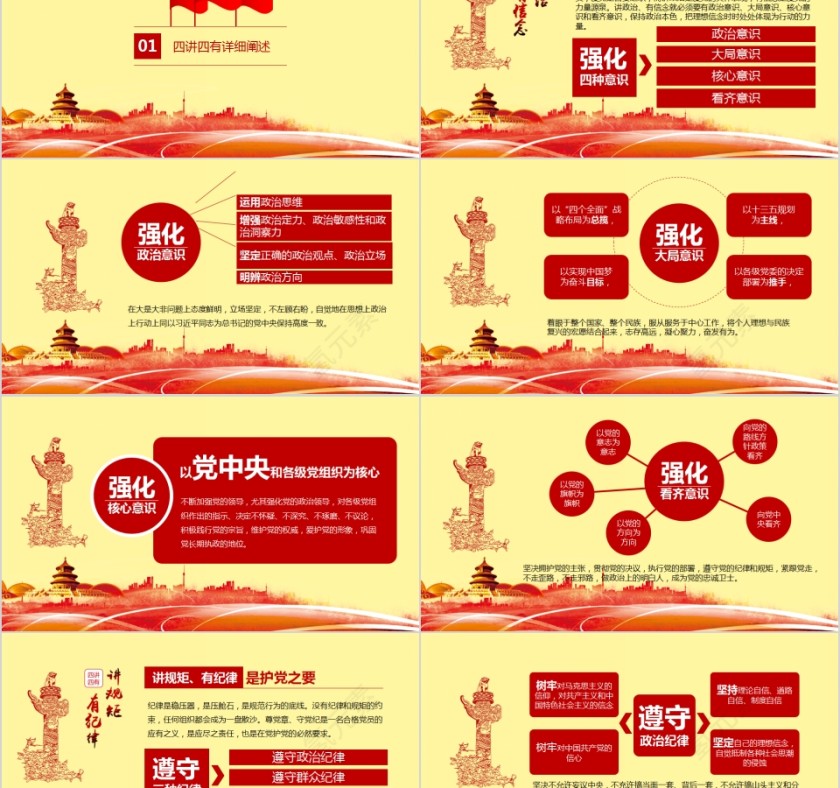 两学一做学党章党规做合格党员PPT第2张